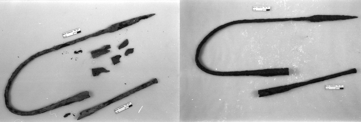 puntale di giavellotto in ferro